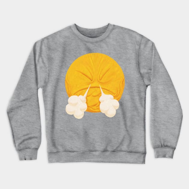 Grumpy Emoji Crewneck Sweatshirt by dropthedrawings